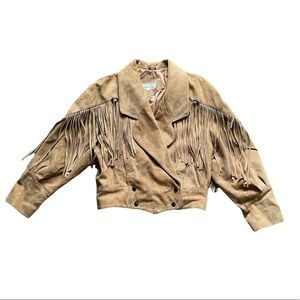 Vintage International Stéfano Sportswear Fringe Leather Women’s Jacket